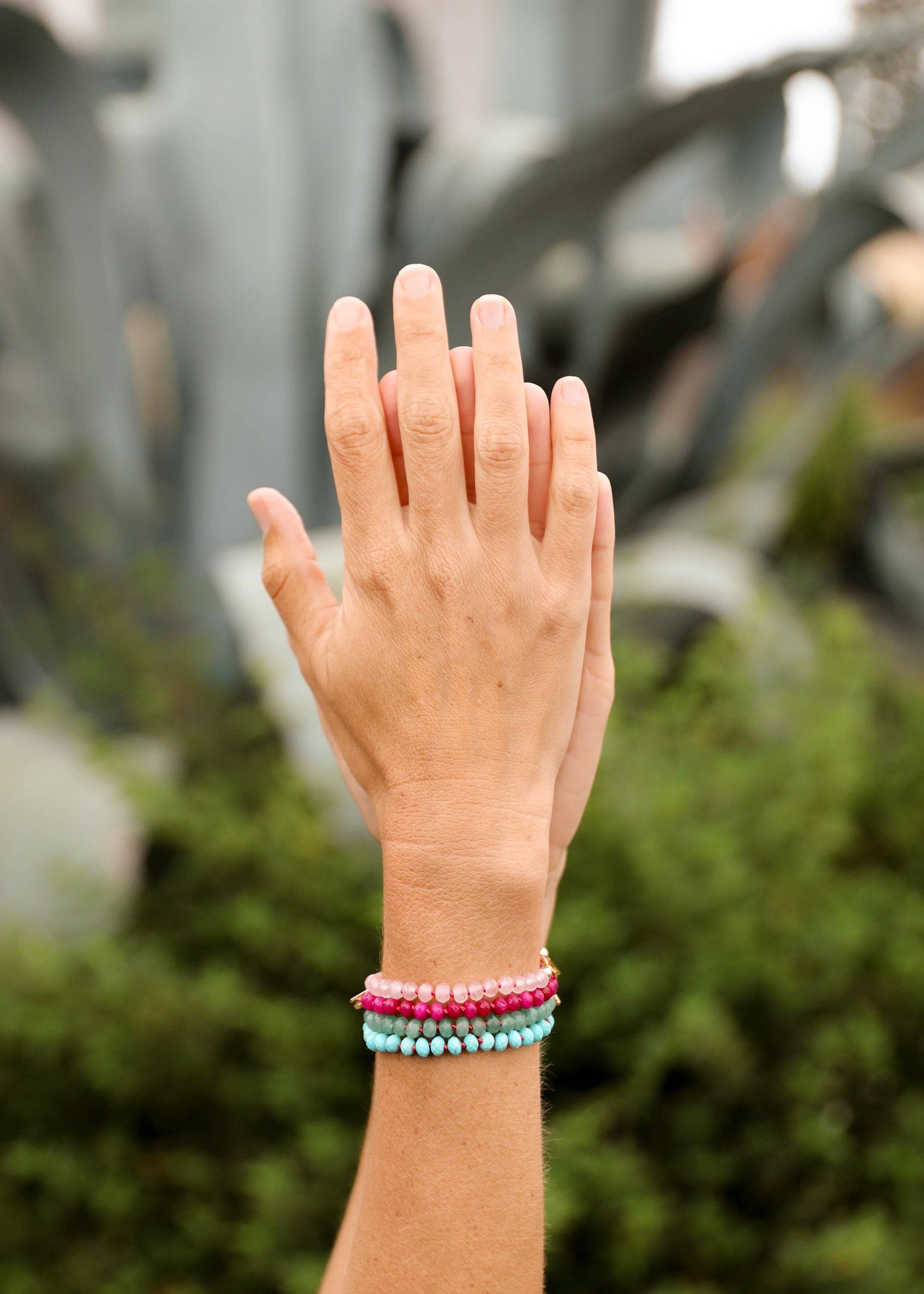 Turquoise + 14K Gold Filled Toggle || Gemstone Bracelet - 7"