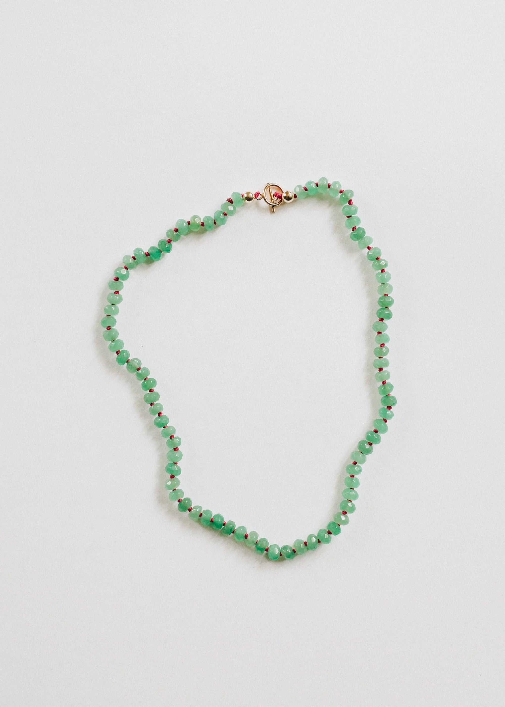Aventurine + 14K Gold-Filled Toggle Necklace