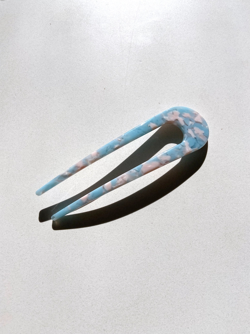 Hand-Painted Acetate French Chignon Hair Pin