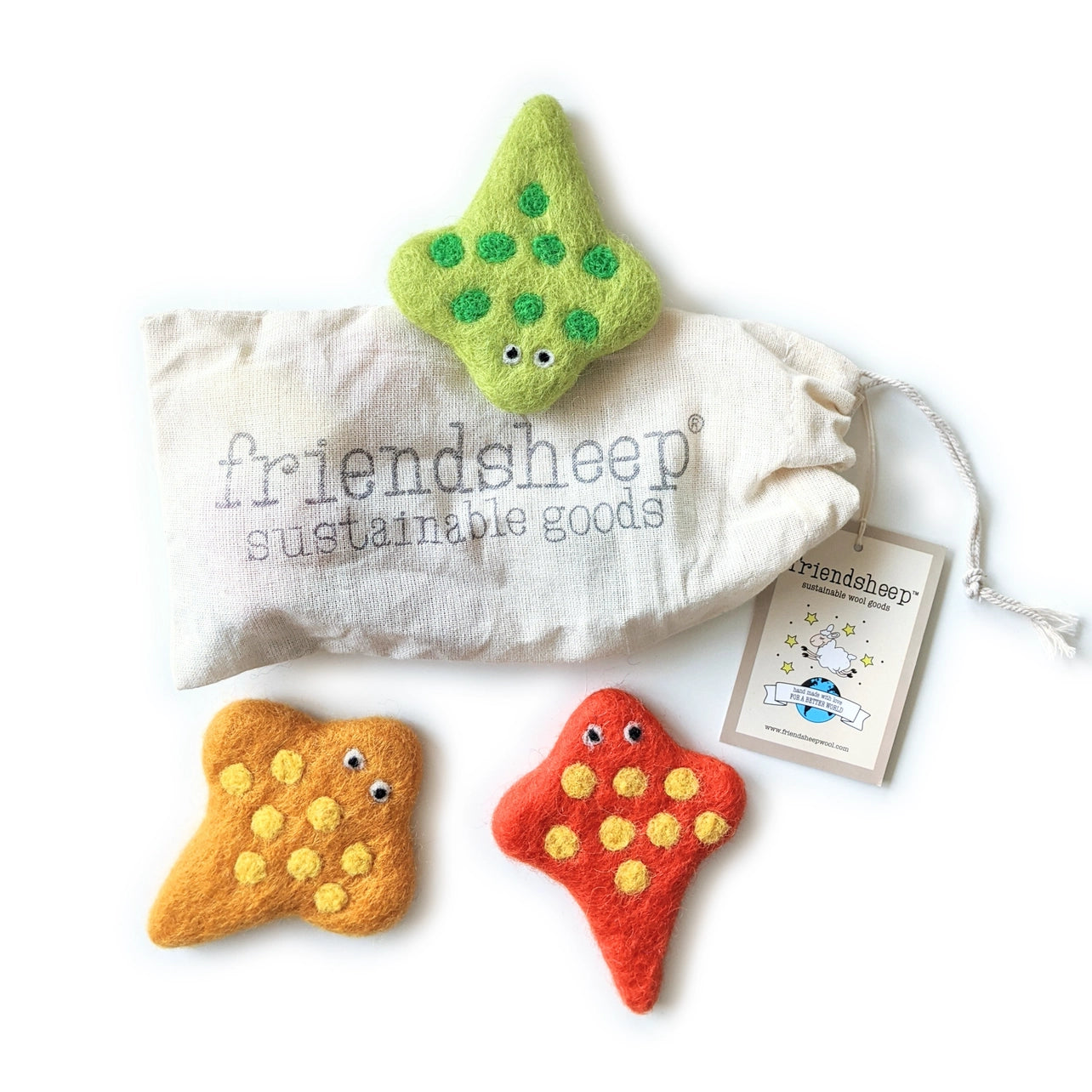 Hand-Felted Organic Cat Toys