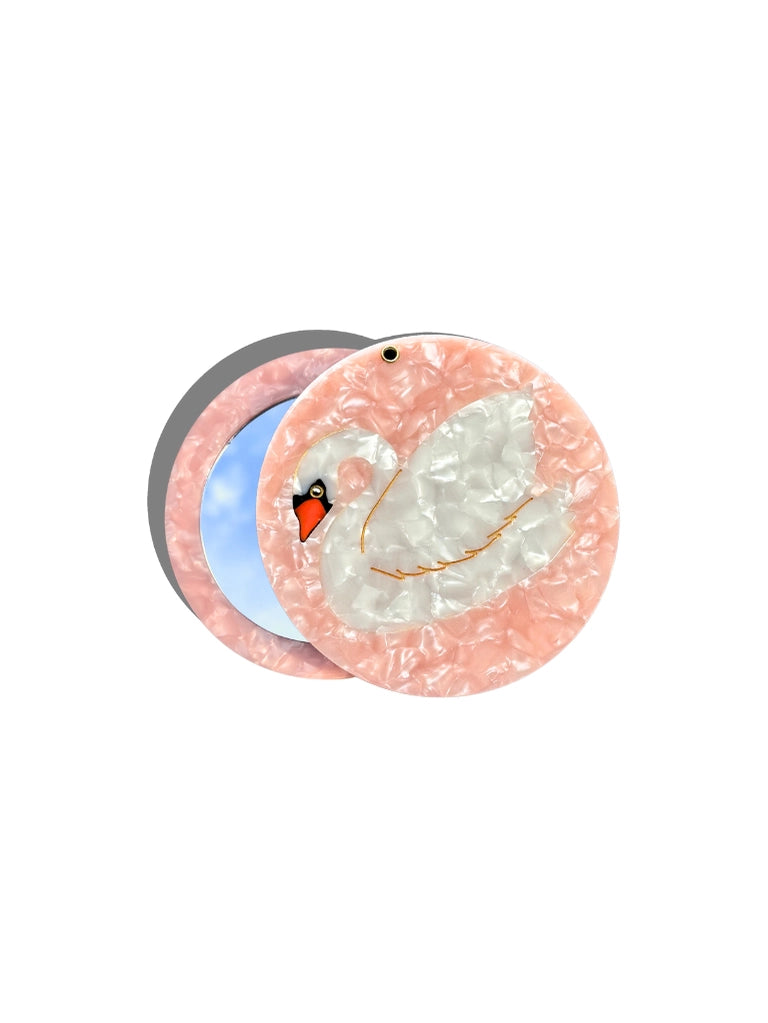 Hand-Painted Acetate Compact Mirror