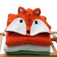 Organic Cotton Fox Bath Poncho