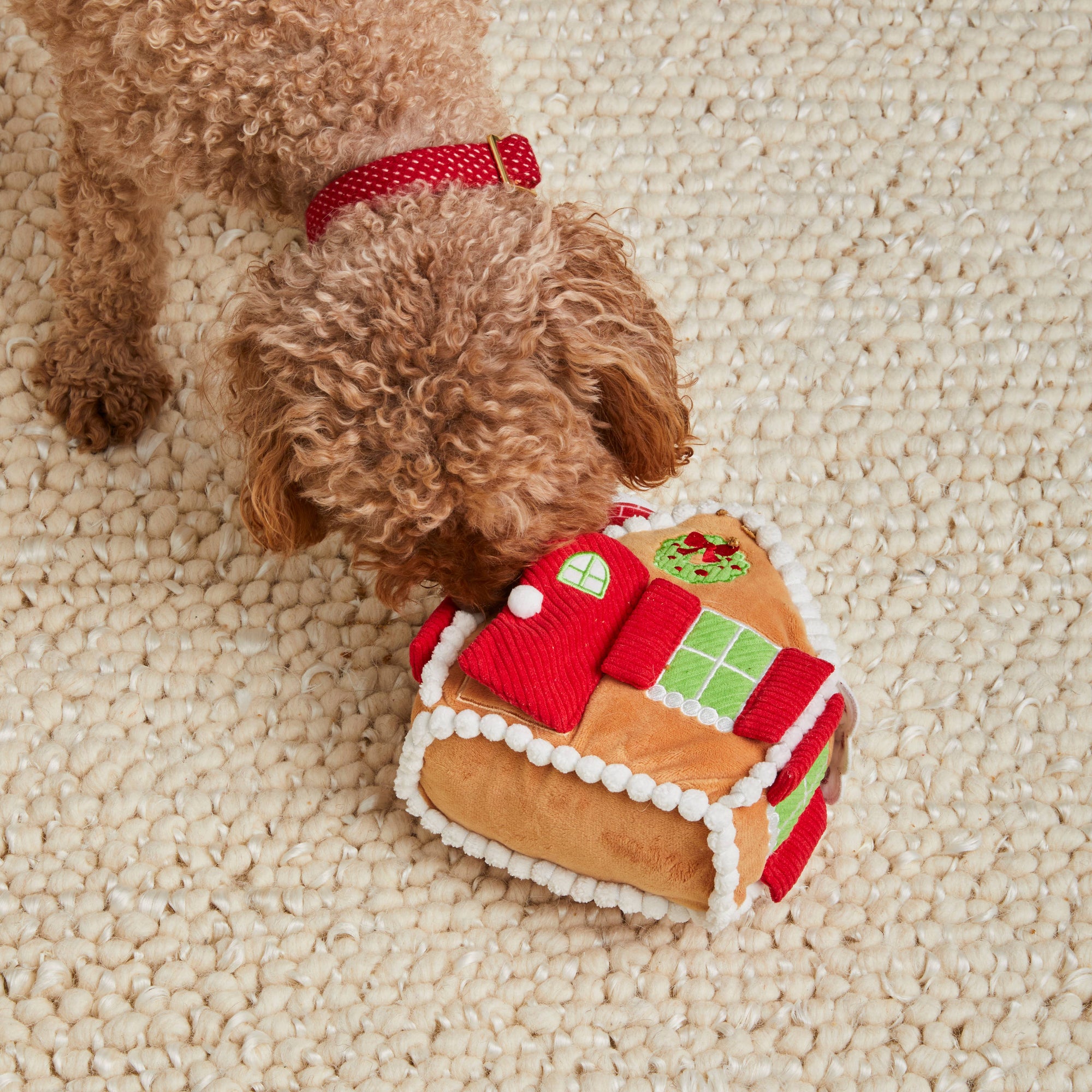 Gingerbread House Interactive Dog Toy