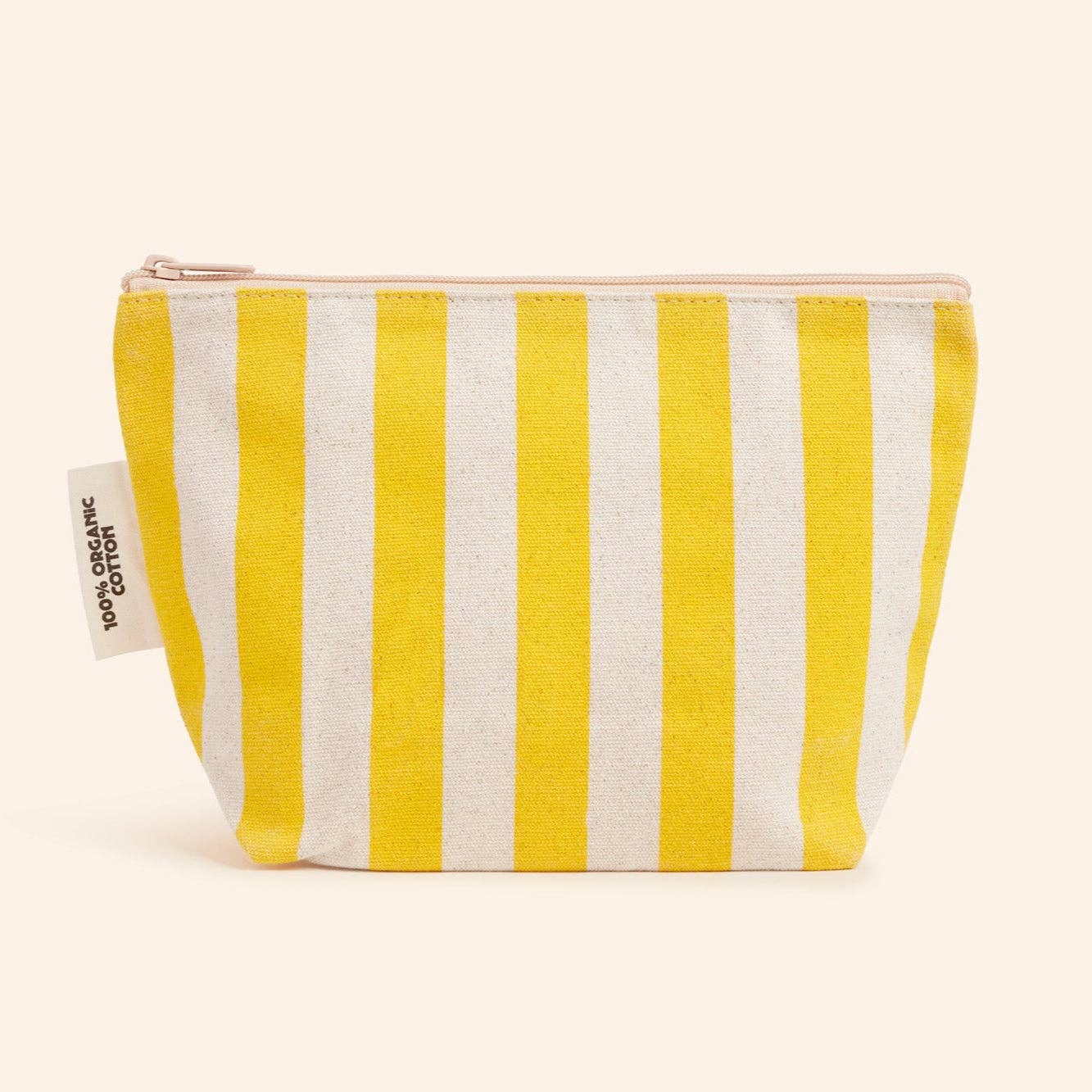 Organic Striped Cotton Zipper Bags