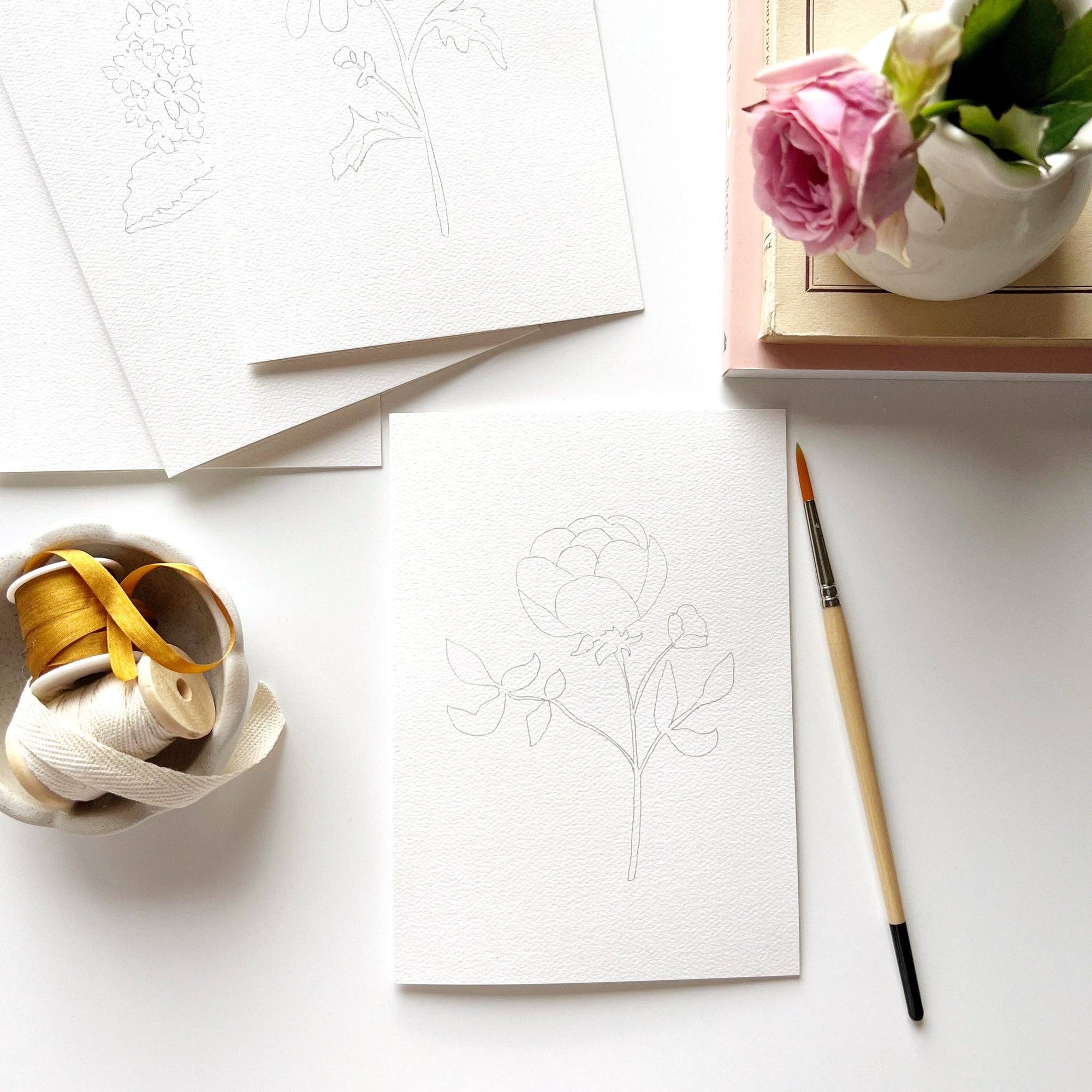 Paintable Watercolor Notecards