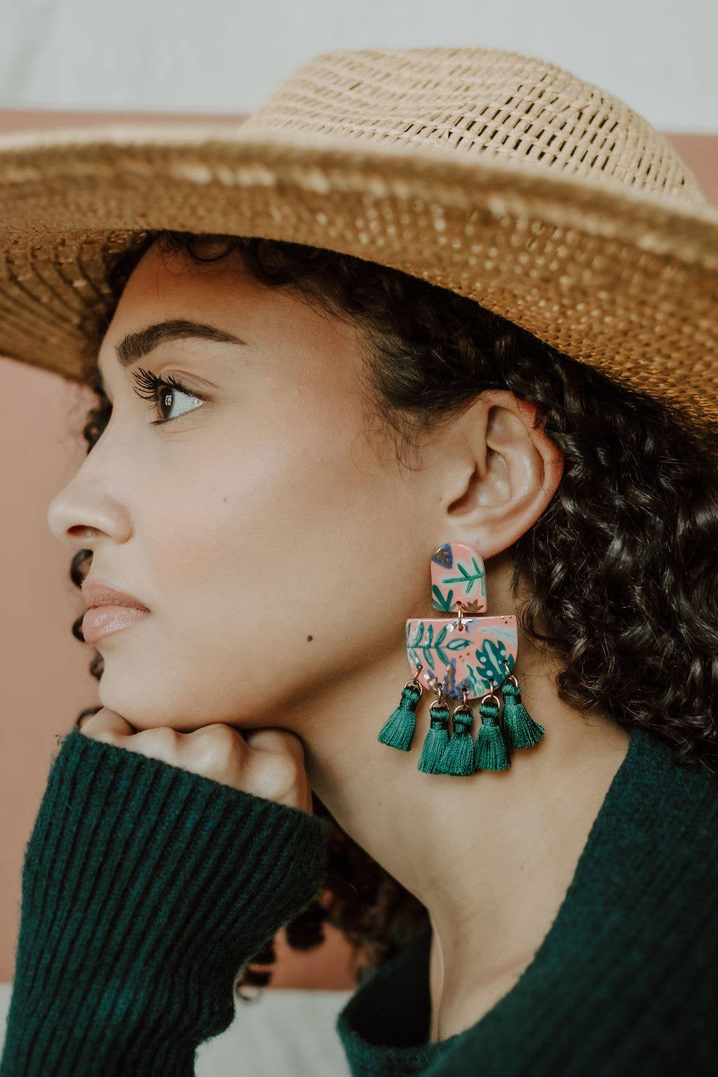 Palms Tassel Earrings