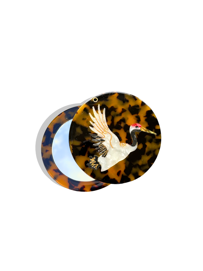 Hand-Painted Acetate Compact Mirror