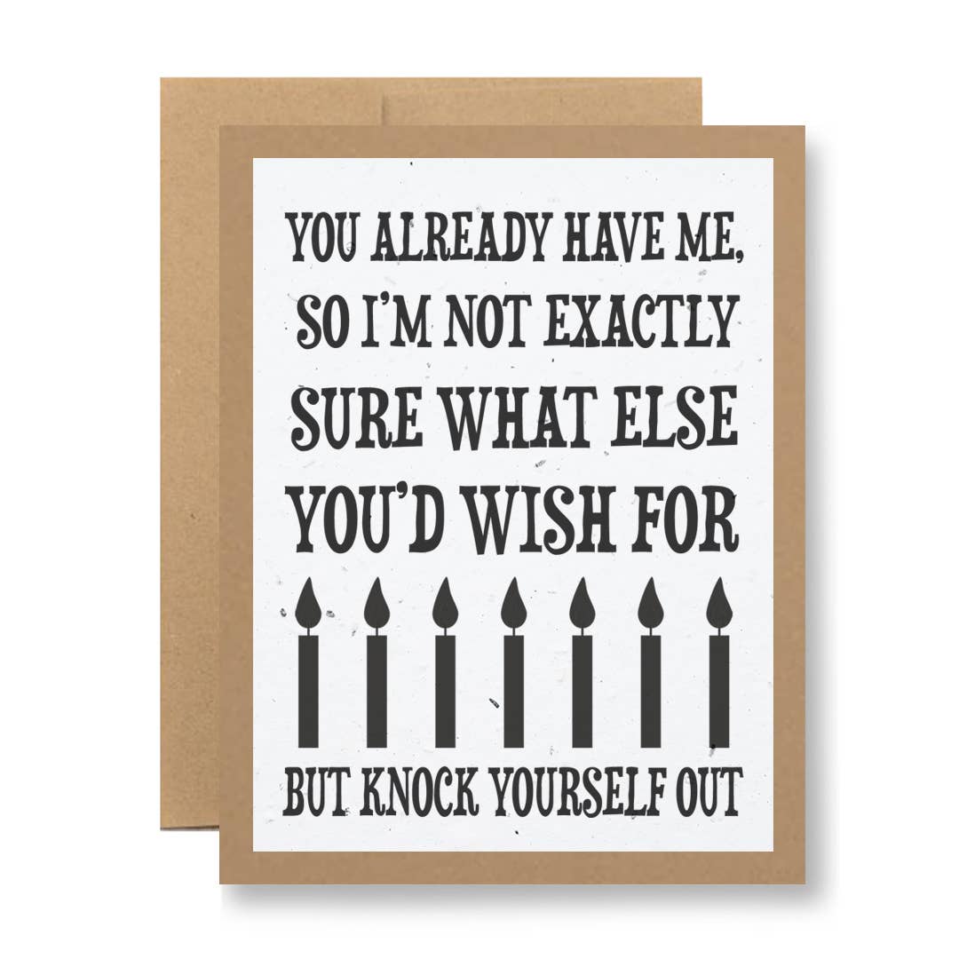 Knock Yourself Out Plantable Seed Paper Greeting Card