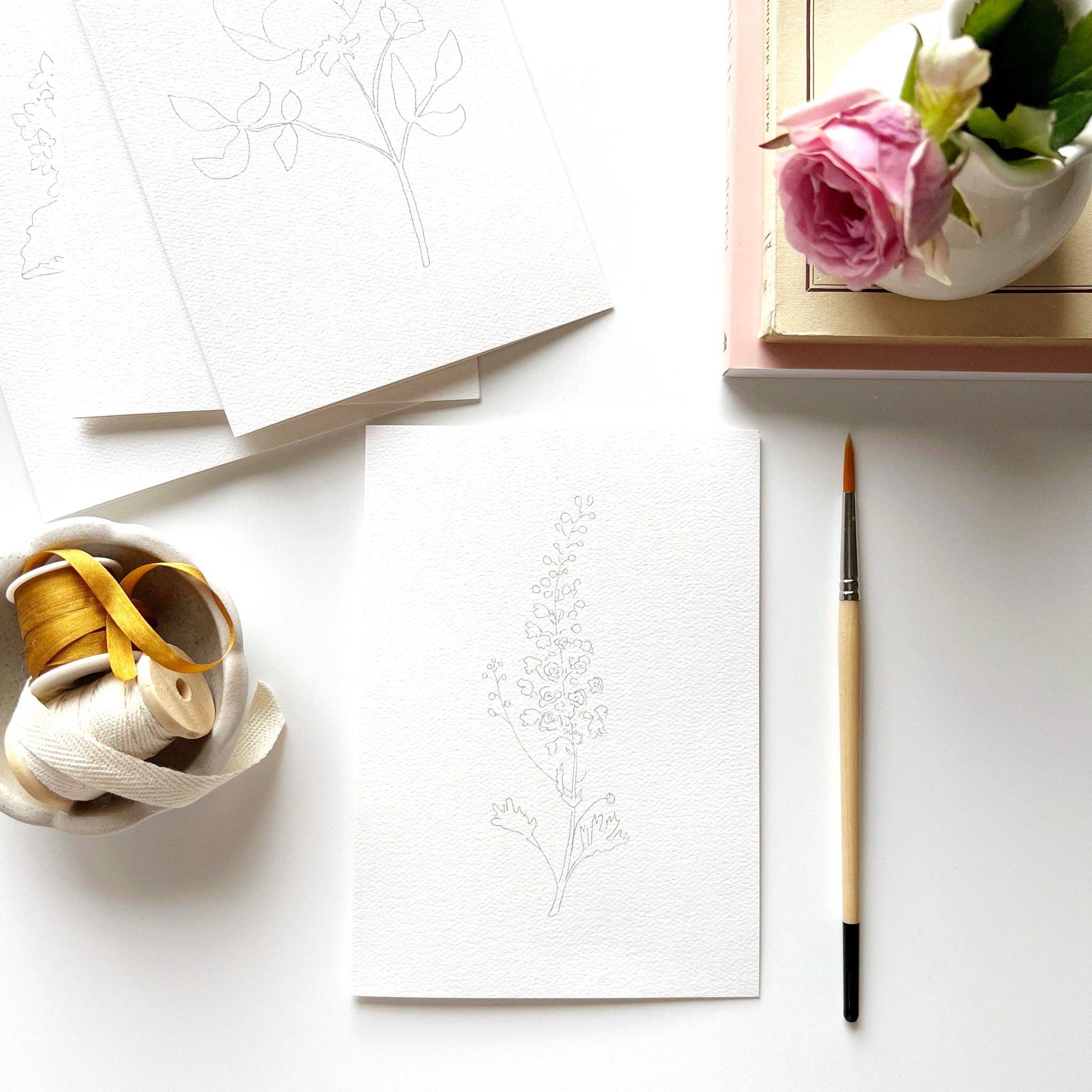 Paintable Watercolor Notecards