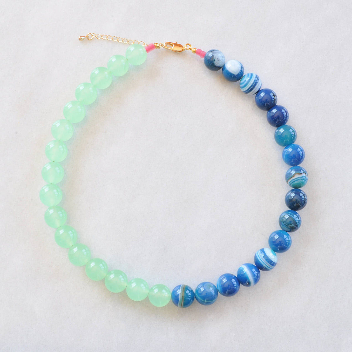 Two-tone Gemstone Gumball Necklaces