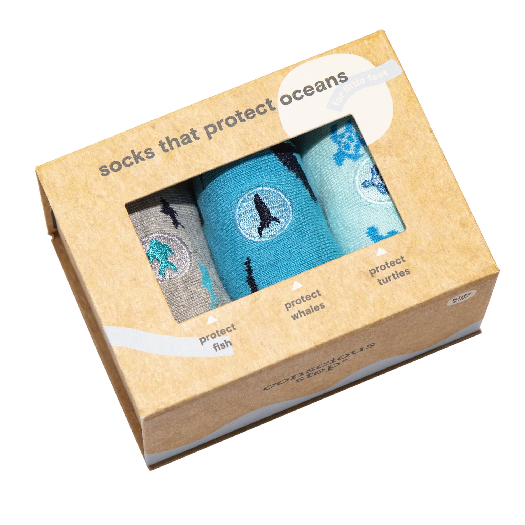 Kids Socks that Protect Oceans - Boxed Set