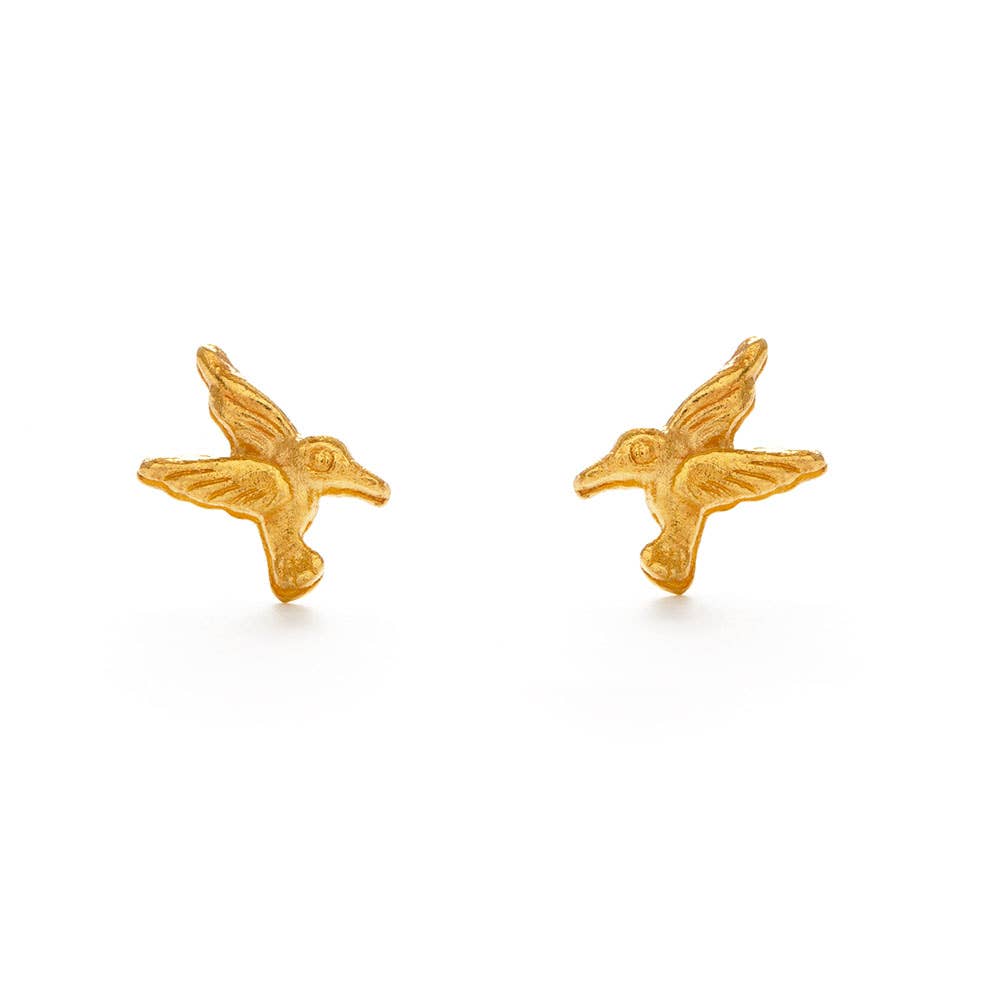 Tiny Hummingbird Stud Earrings