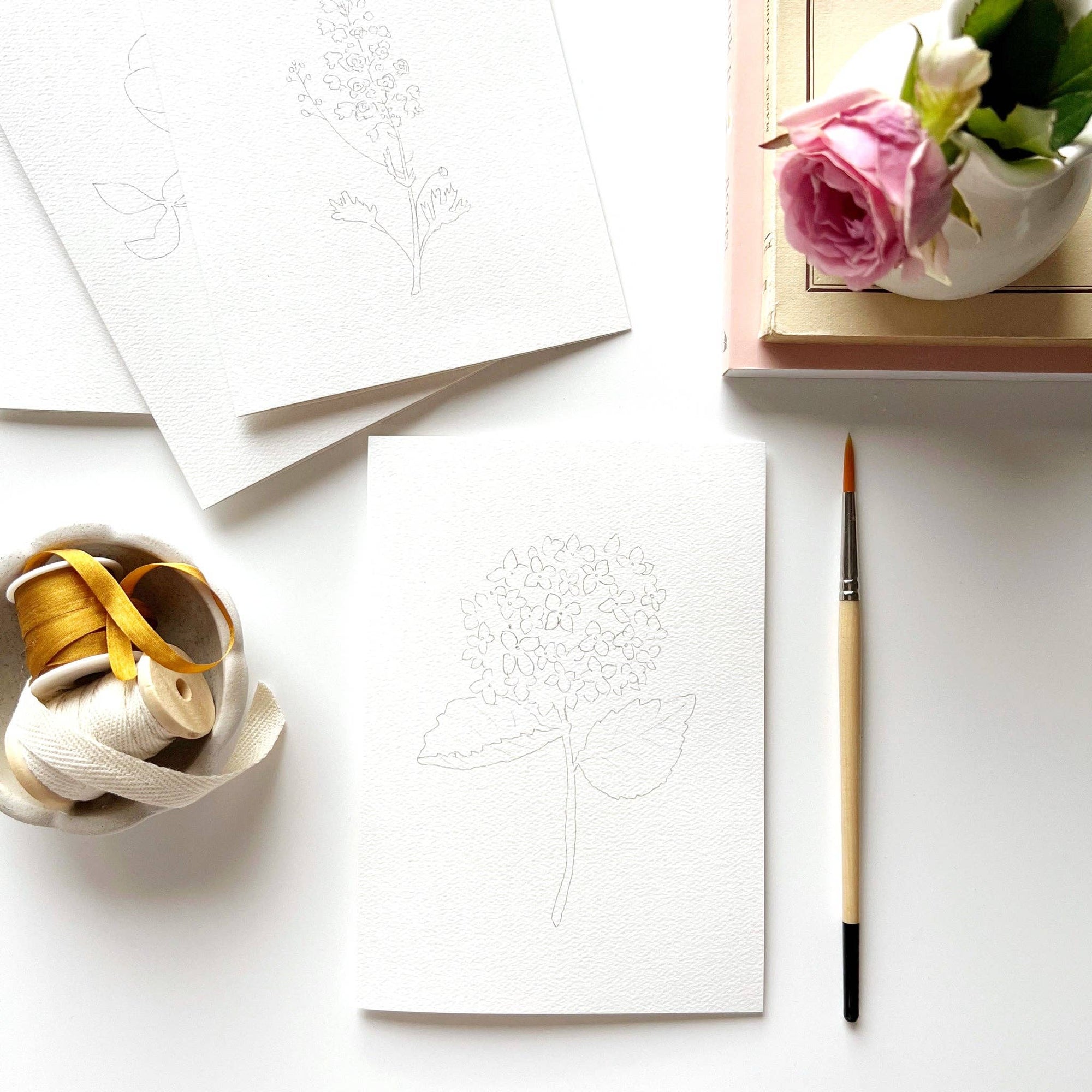 Paintable Watercolor Notecards
