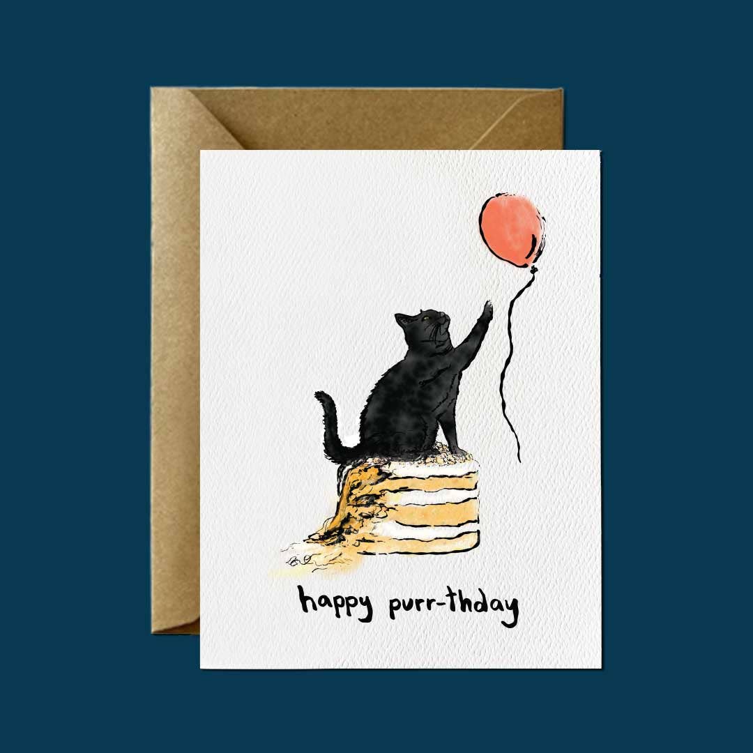 Happy Purrthday Greeting Card