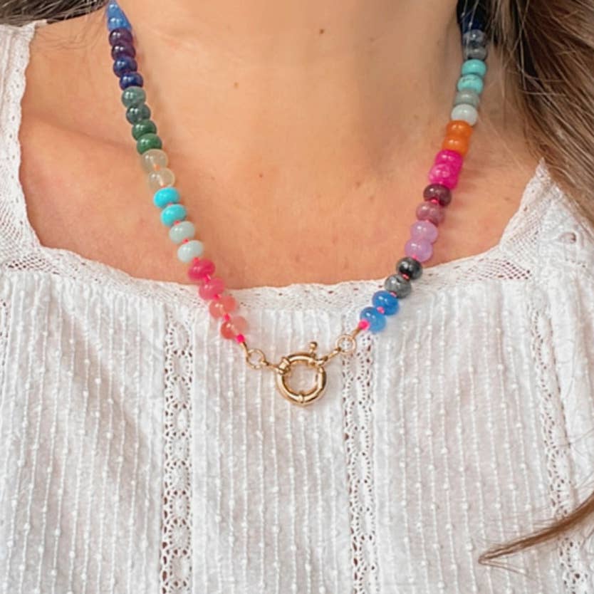 Gemstone and Glass Bead Necklaces