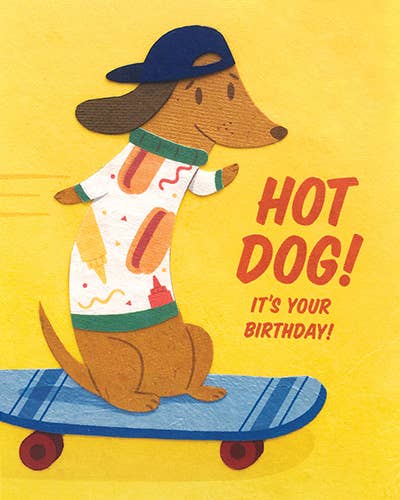 Hot Dog Birthday Card