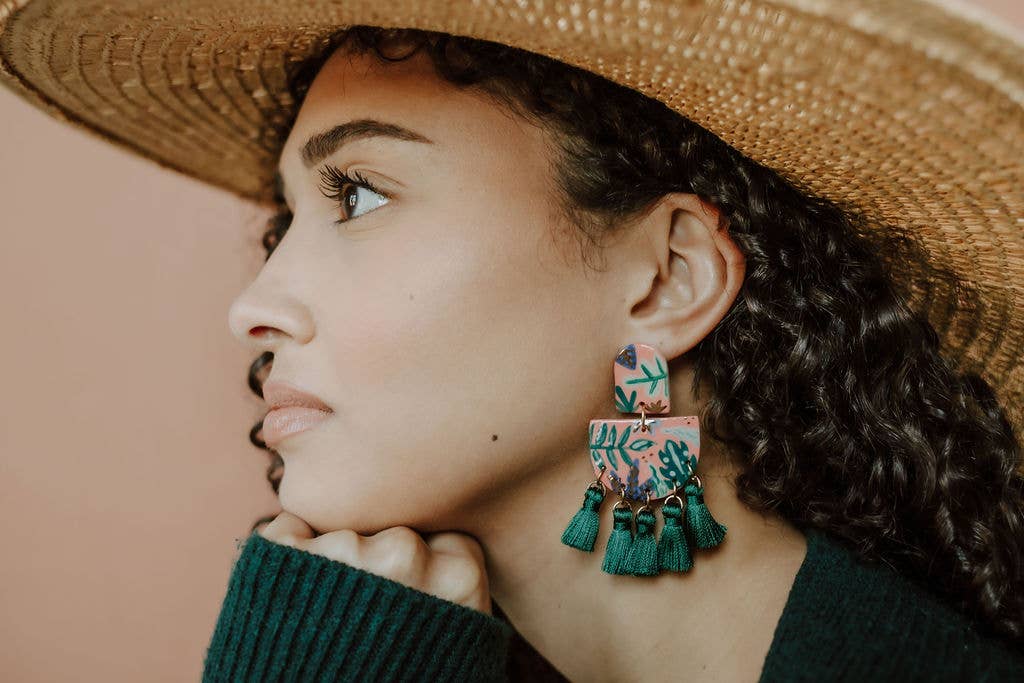 Palms Tassel Earrings