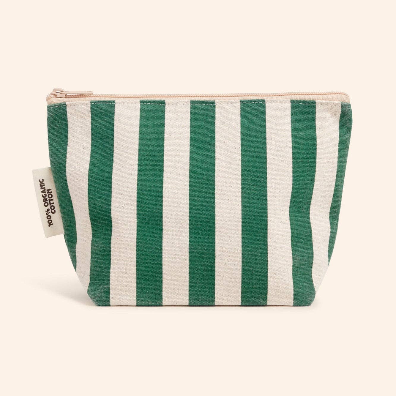 Organic Striped Cotton Zipper Bags