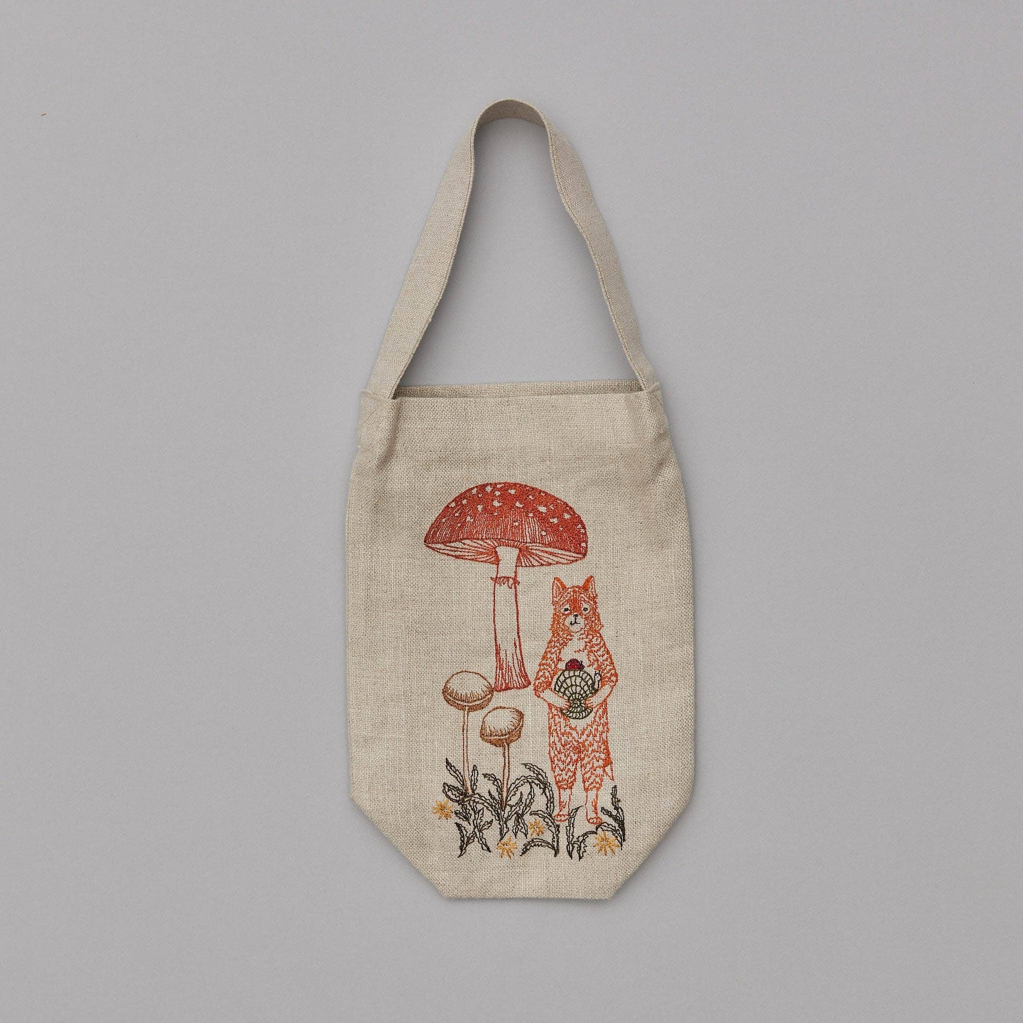 Coral & Tusk Fox with Mushrooms Keepsake Wine Bag