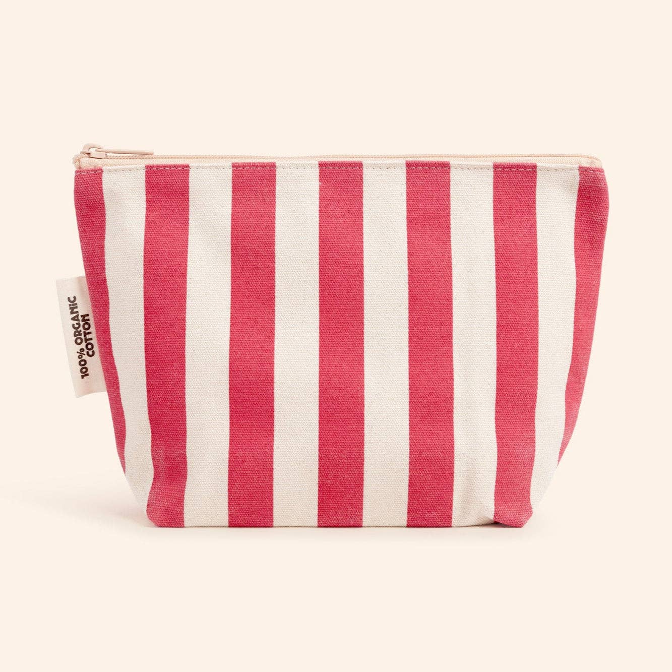Organic Striped Cotton Zipper Bags