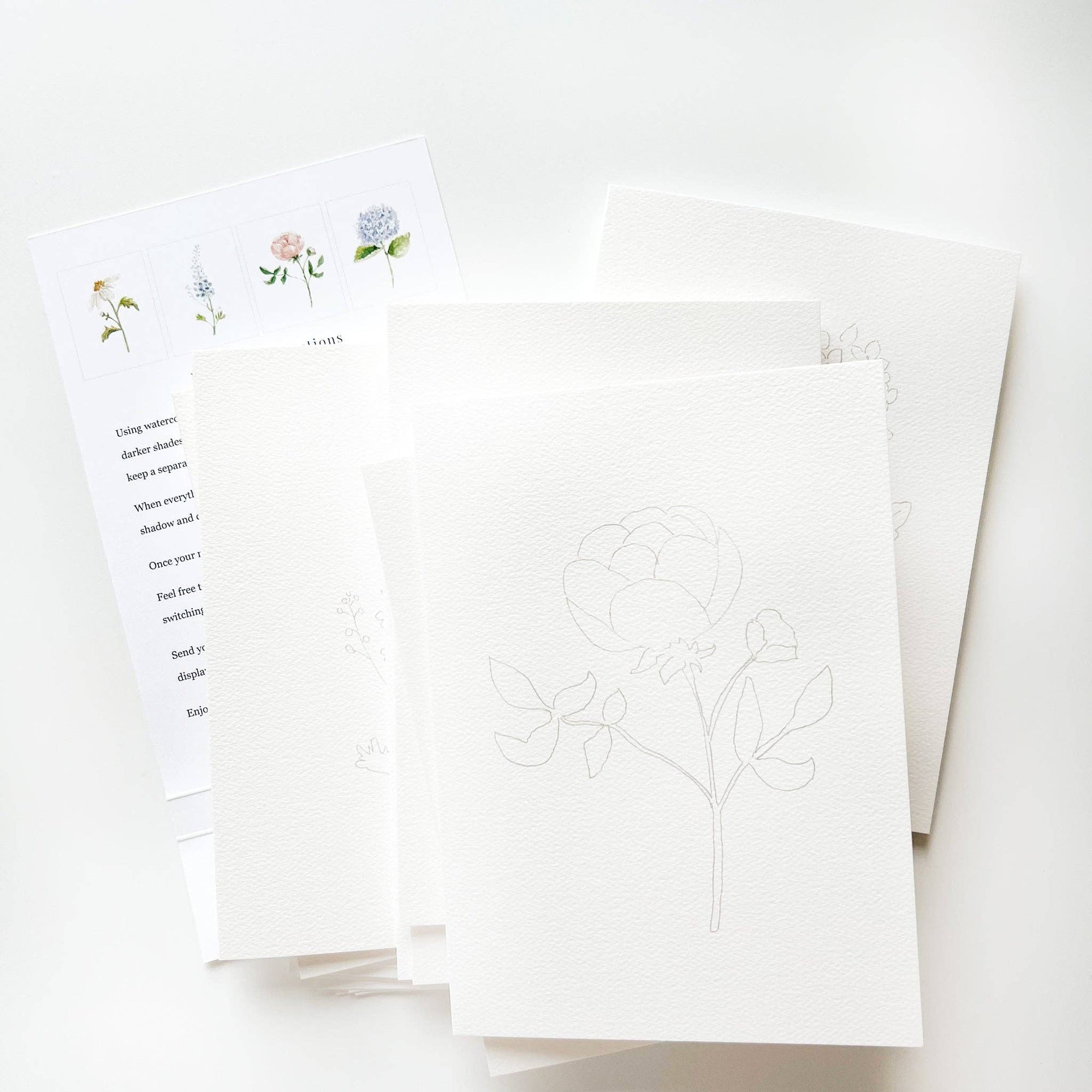 Paintable Watercolor Notecards