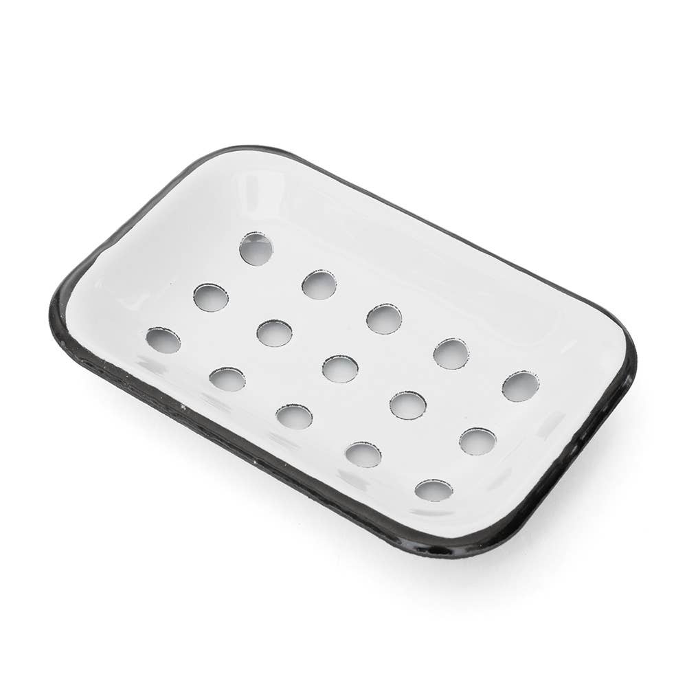 Enameled Metal Soap Dish