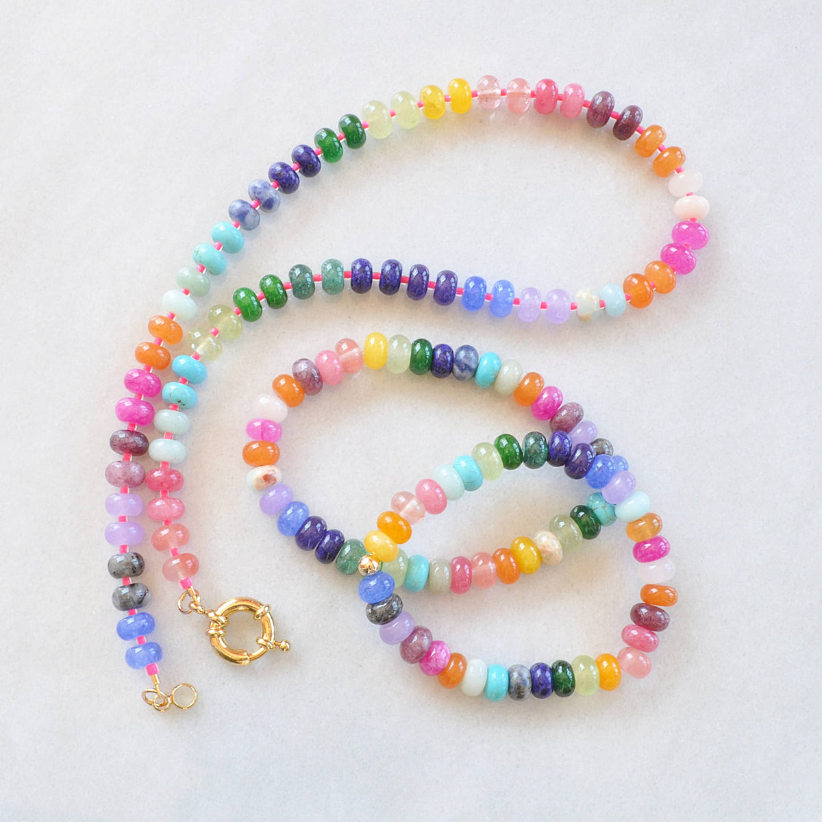 Gemstone and Glass Bead Necklaces