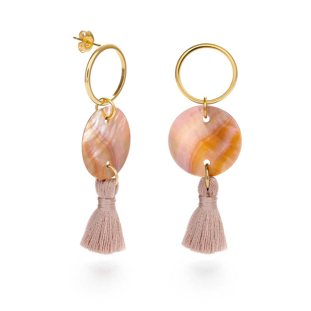 Pink Moon Shell Earrings