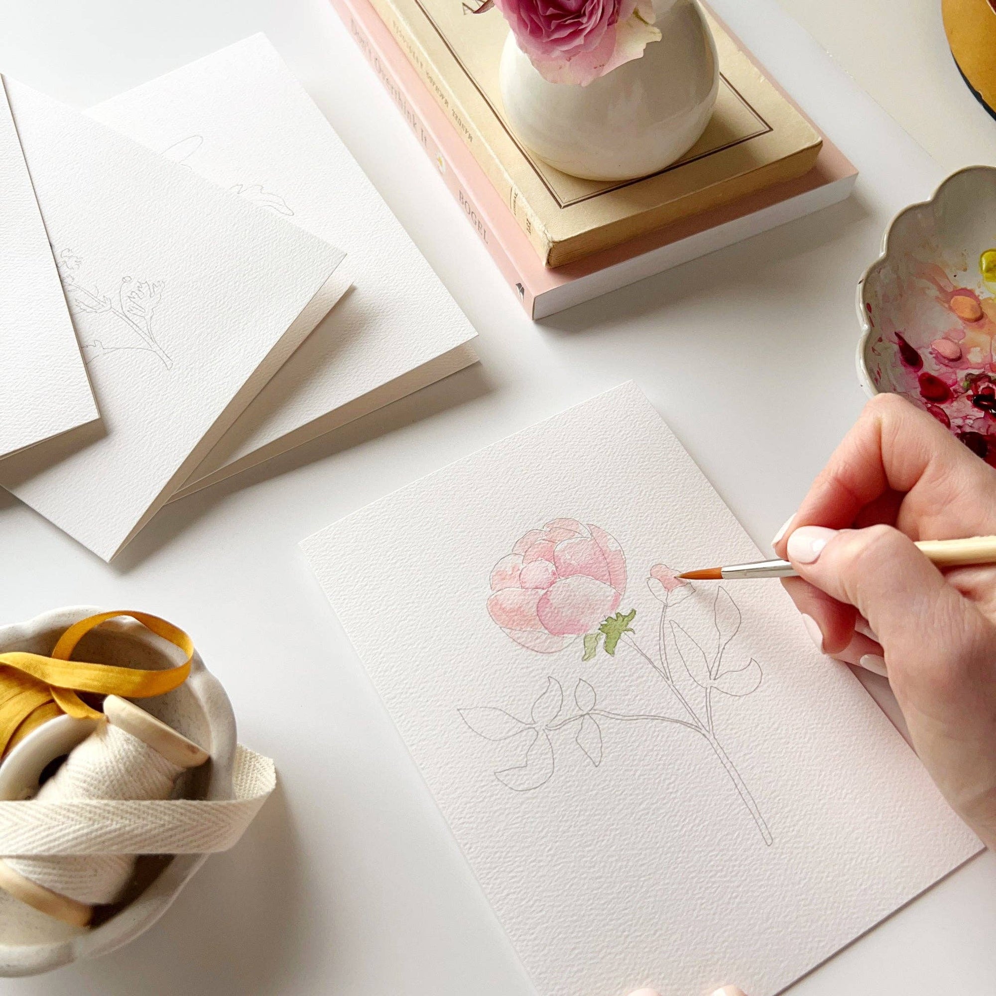 Paintable Watercolor Notecards