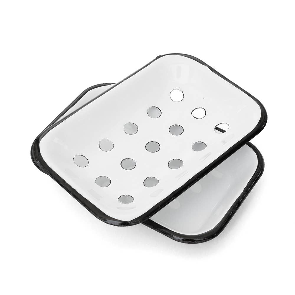 Enameled Metal Soap Dish