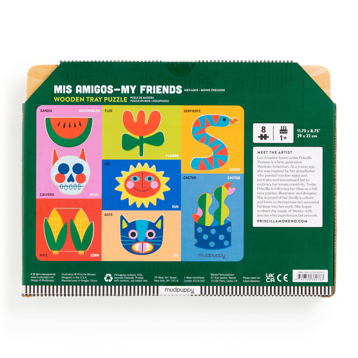 Mis Amigos - My Friends Wooden Tray Puzzle