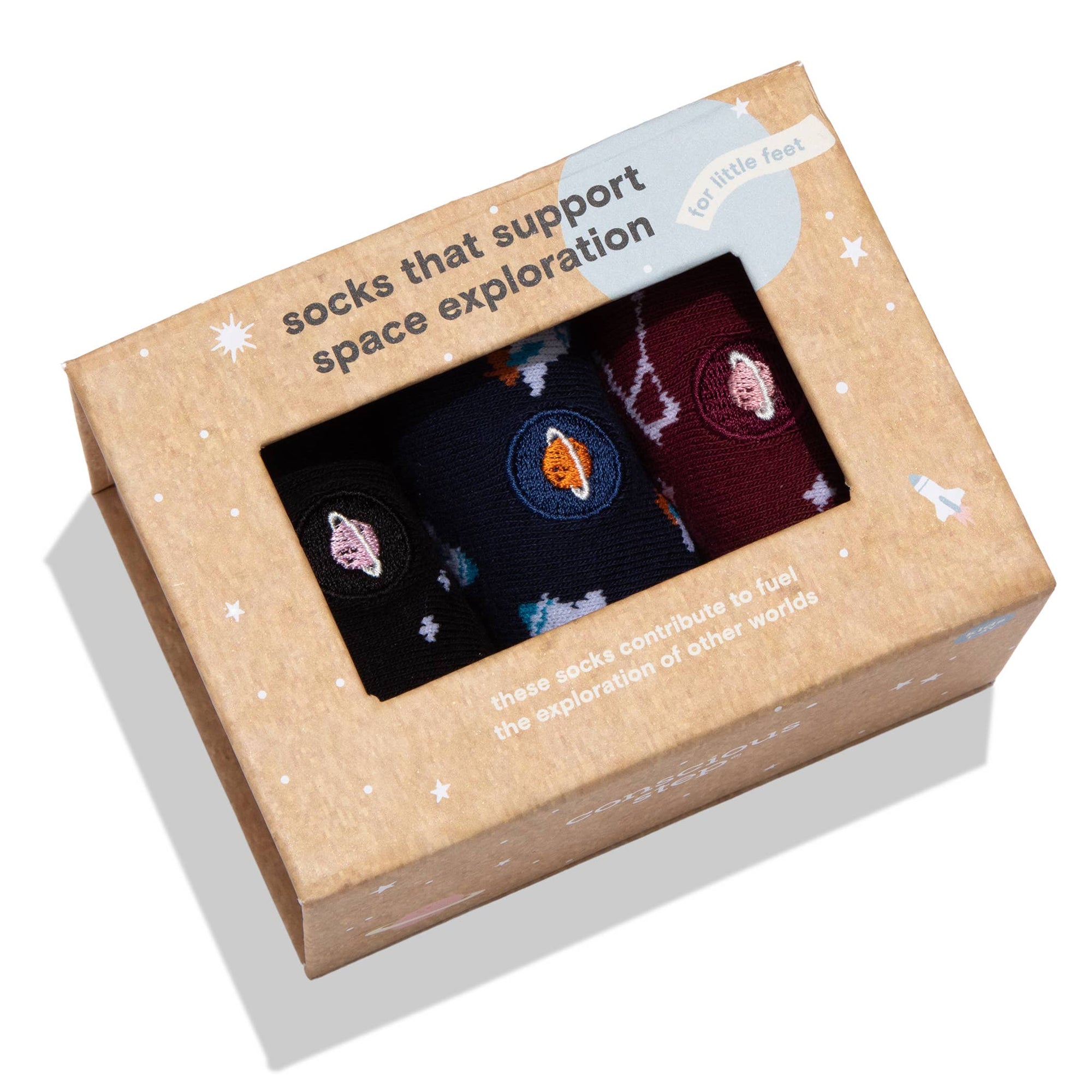 Kids Socks that Support Space Exploration - Boxed Set