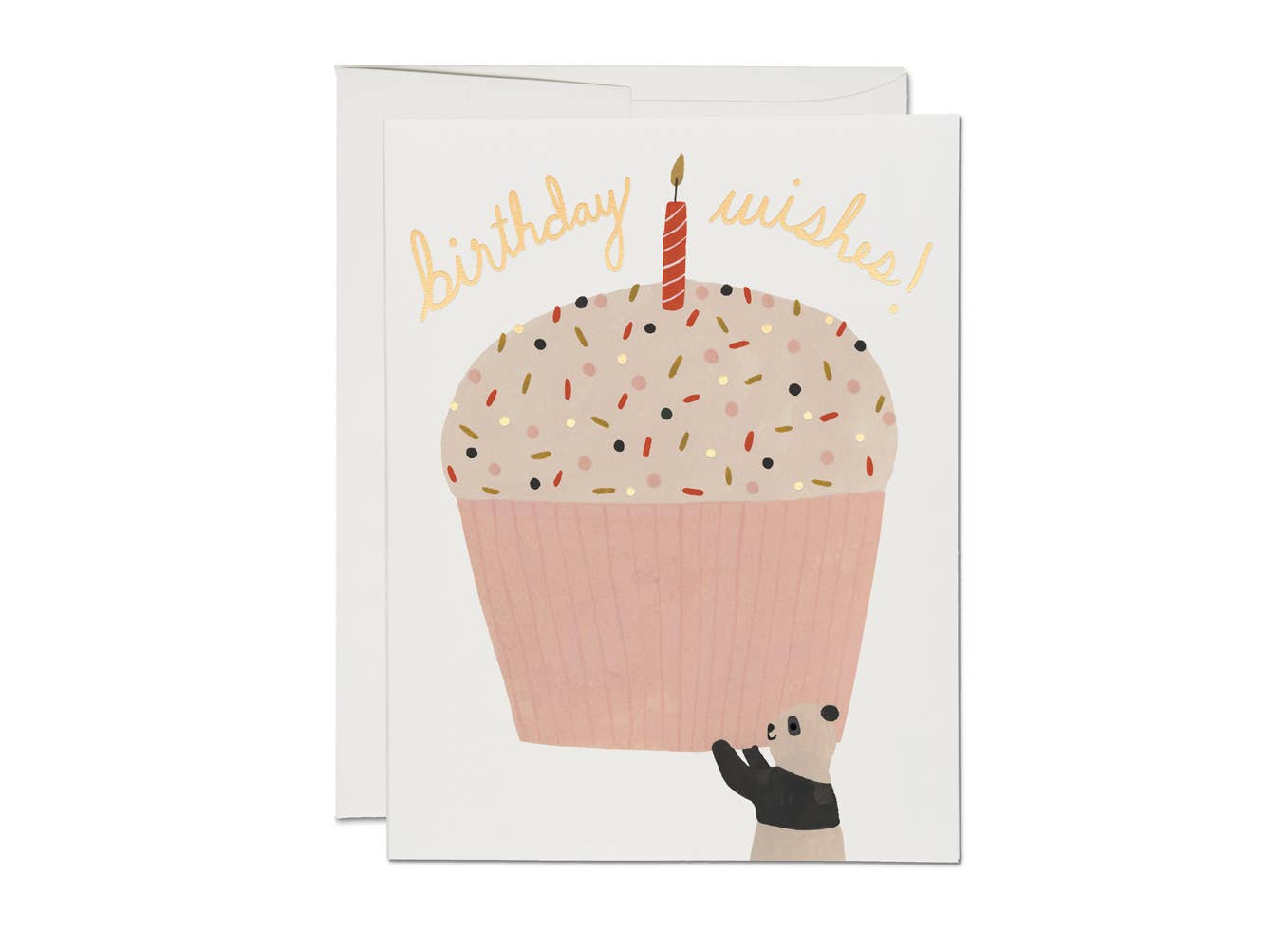 Panda Cupcake Birthday Wishes Card