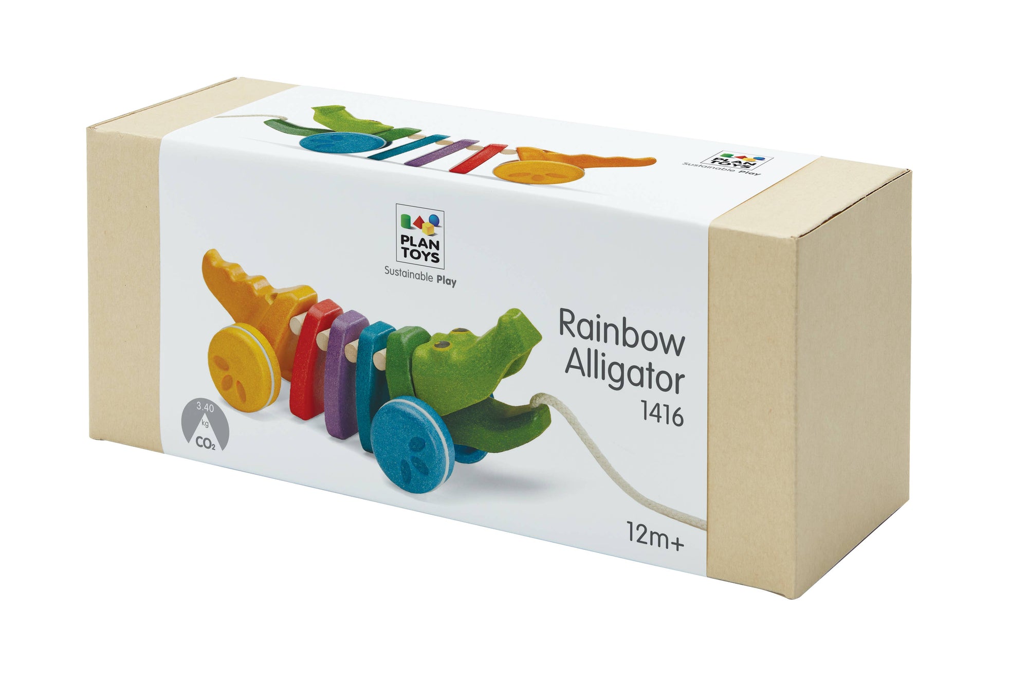 Pull Along Rainbow Alligator