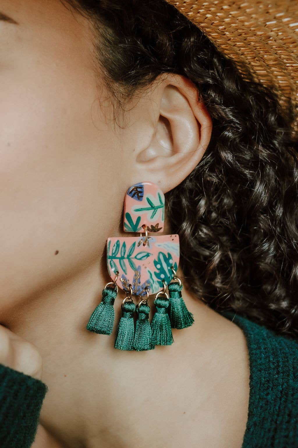 Palms Tassel Earrings