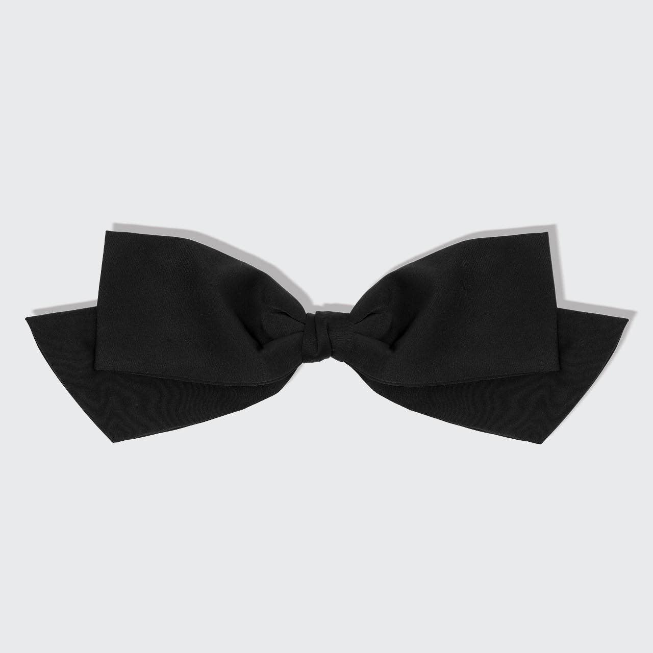 Recycled Black Fabric Bow Hair Clip