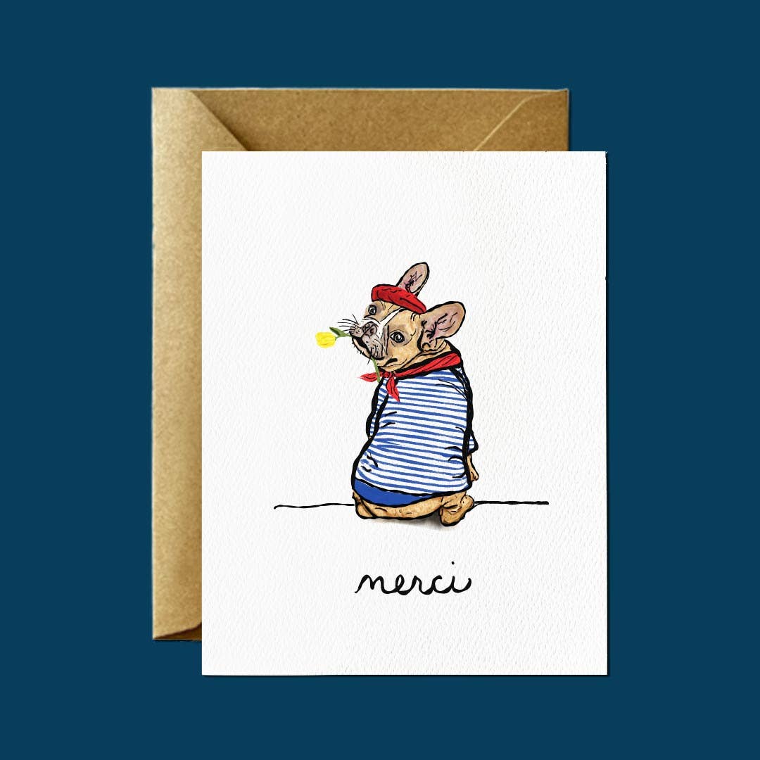Merci Frenchie Card