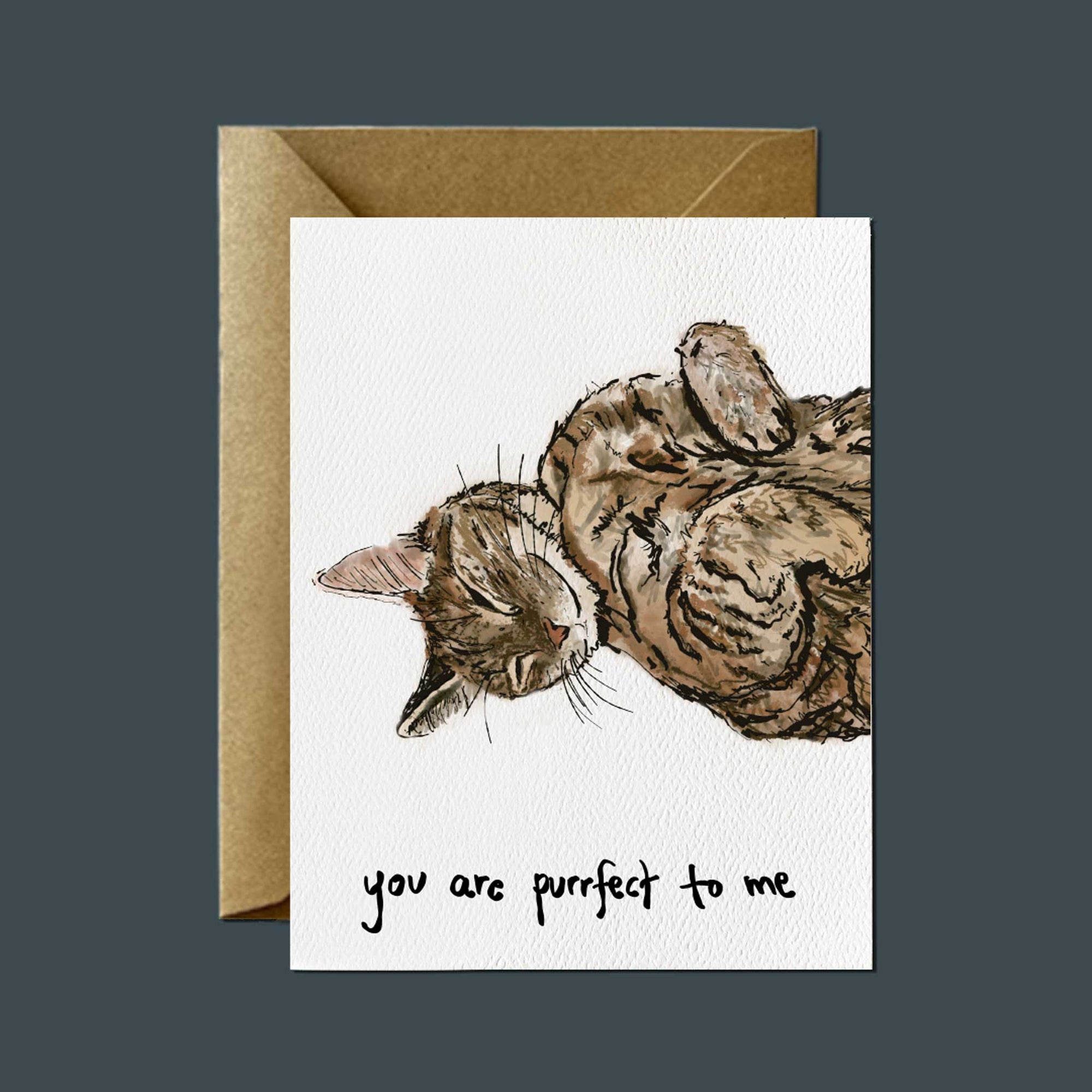 You are Purrfect to Me Greeting Card