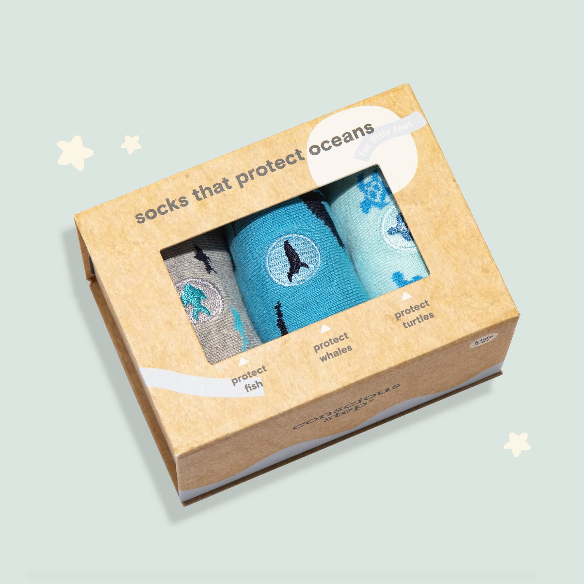 Kids Socks that Protect Oceans - Boxed Set