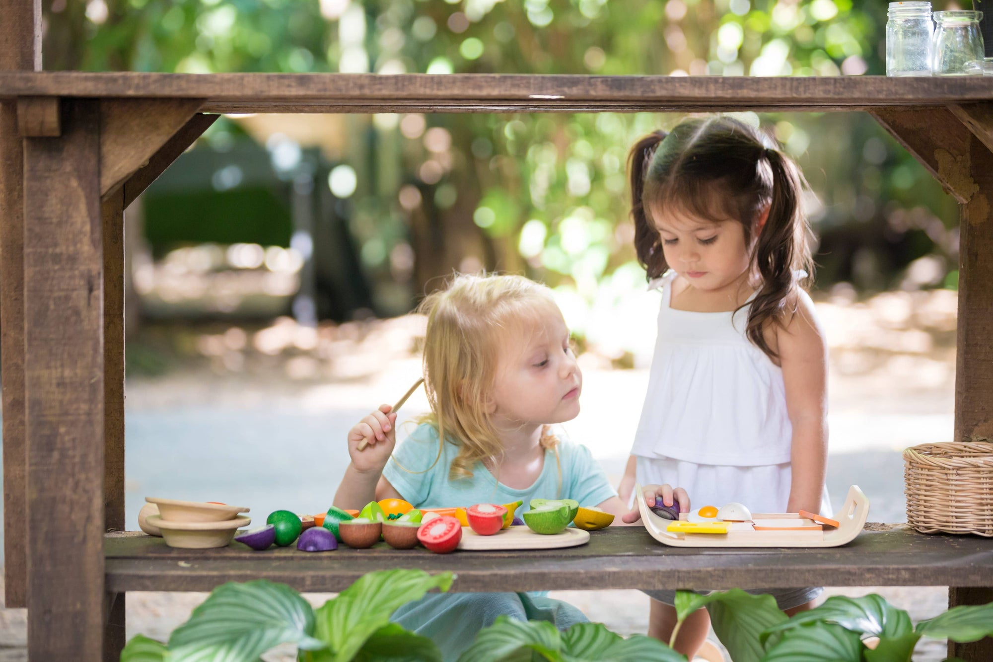 Assorted Wooden Fruits And Vegetables