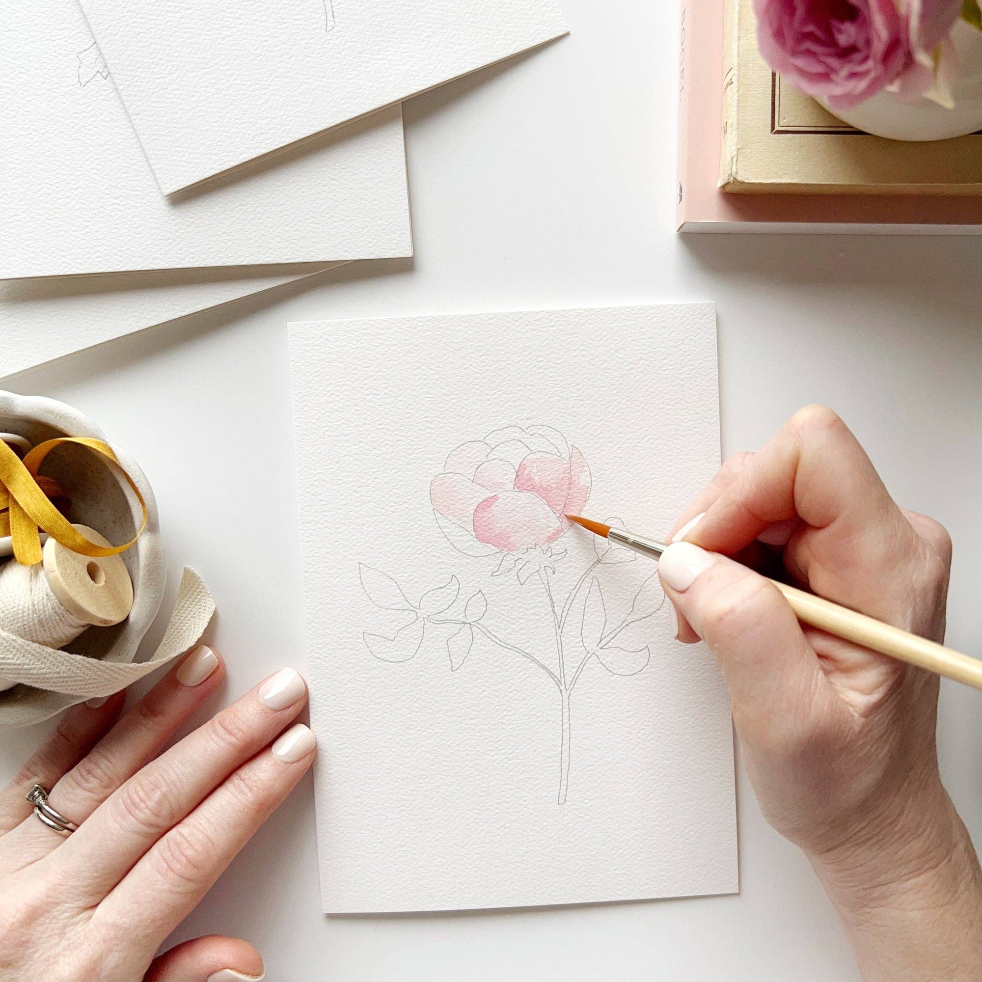 Paintable Watercolor Notecards