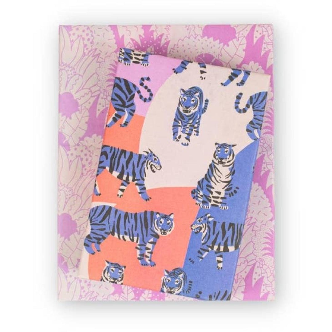Blue Tiger Double-sided Eco Wrapping Paper