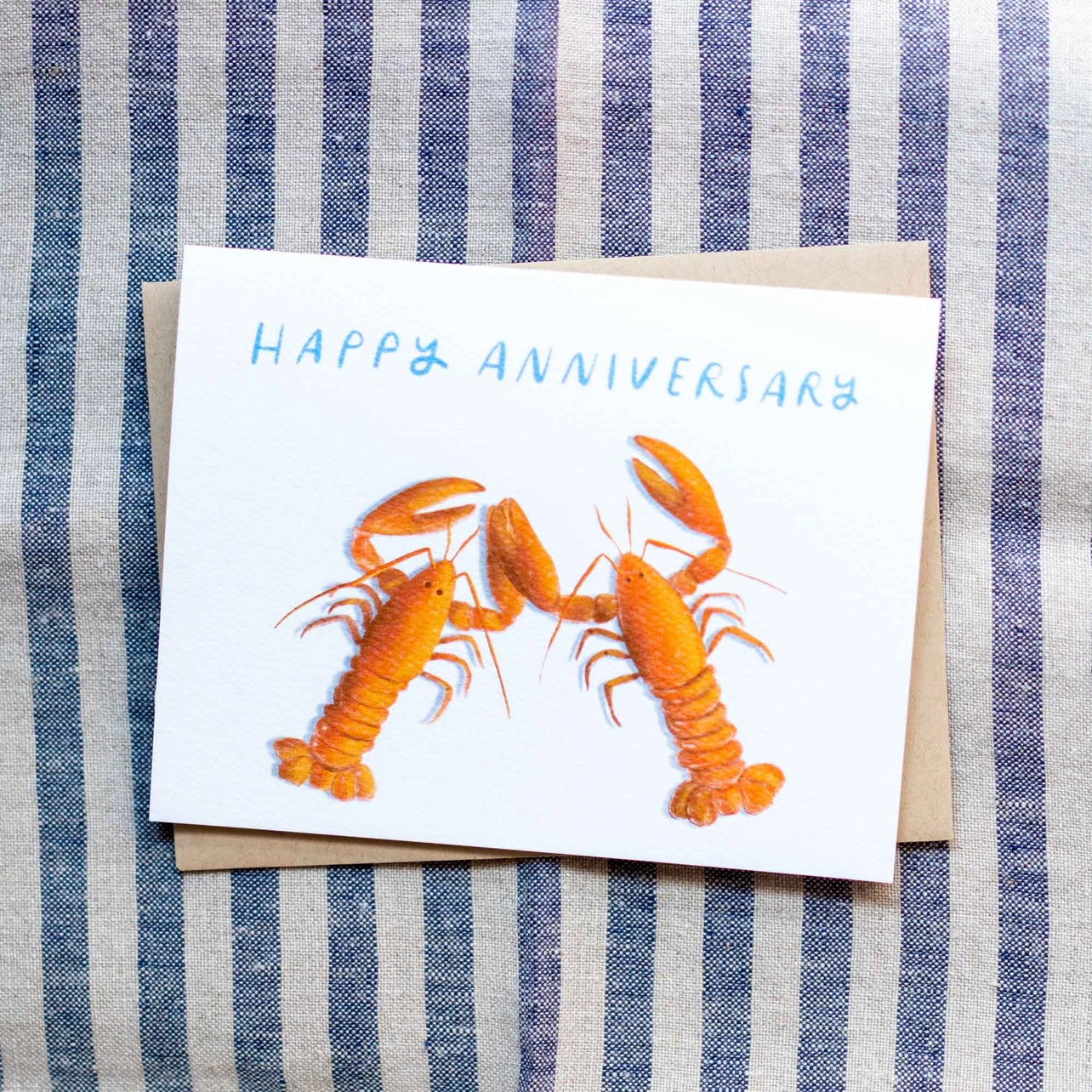 Lobster Anniversary Hand Drawn Greeting Card