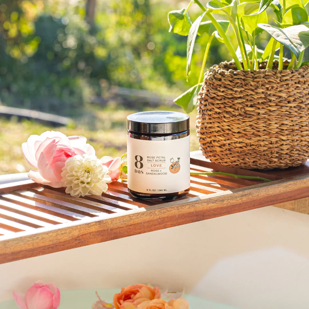 8 Days Botanicals Organic Rose Petal Salt Scrub