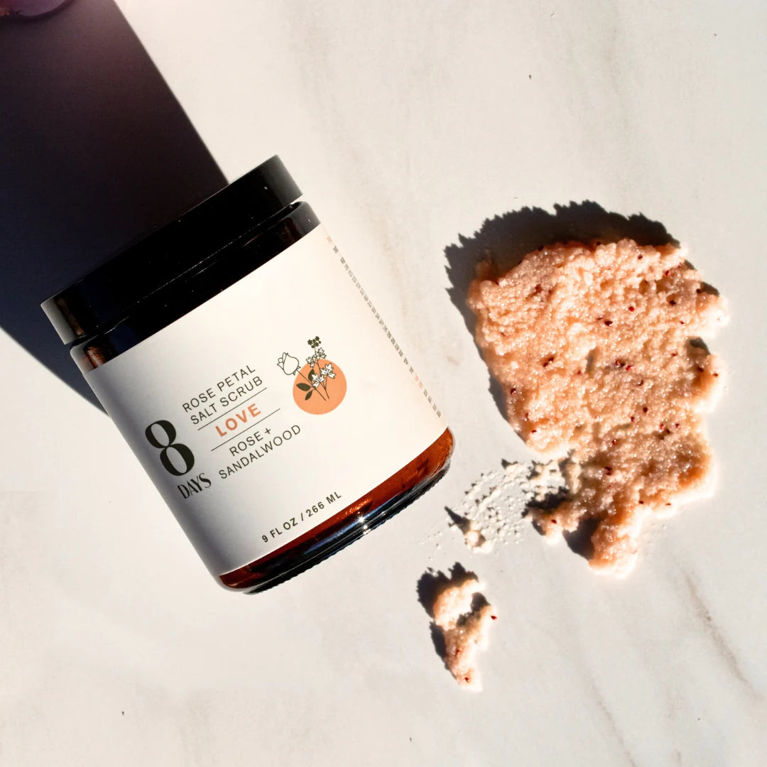 8 Days Botanicals Organic Rose Petal Salt Scrub