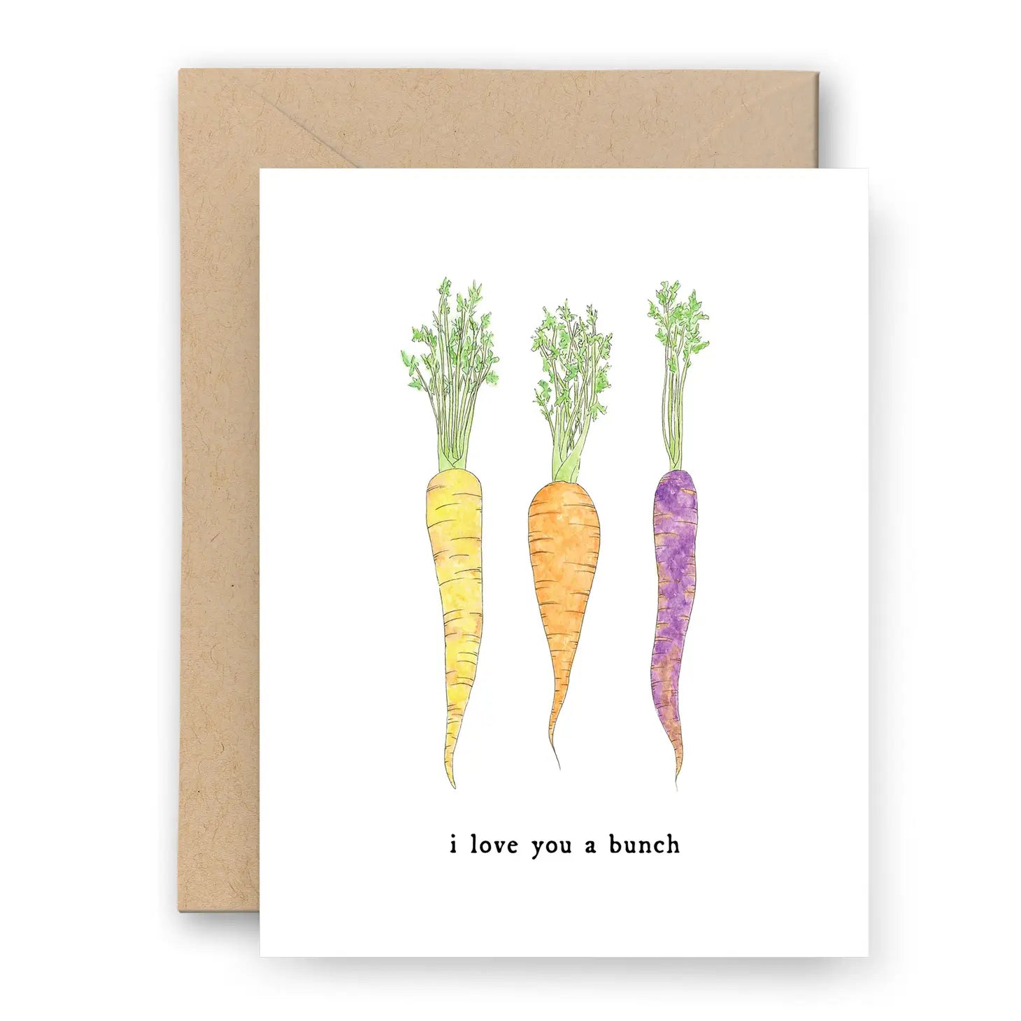 Love You A Bunch Hand Drawn Greeting Card