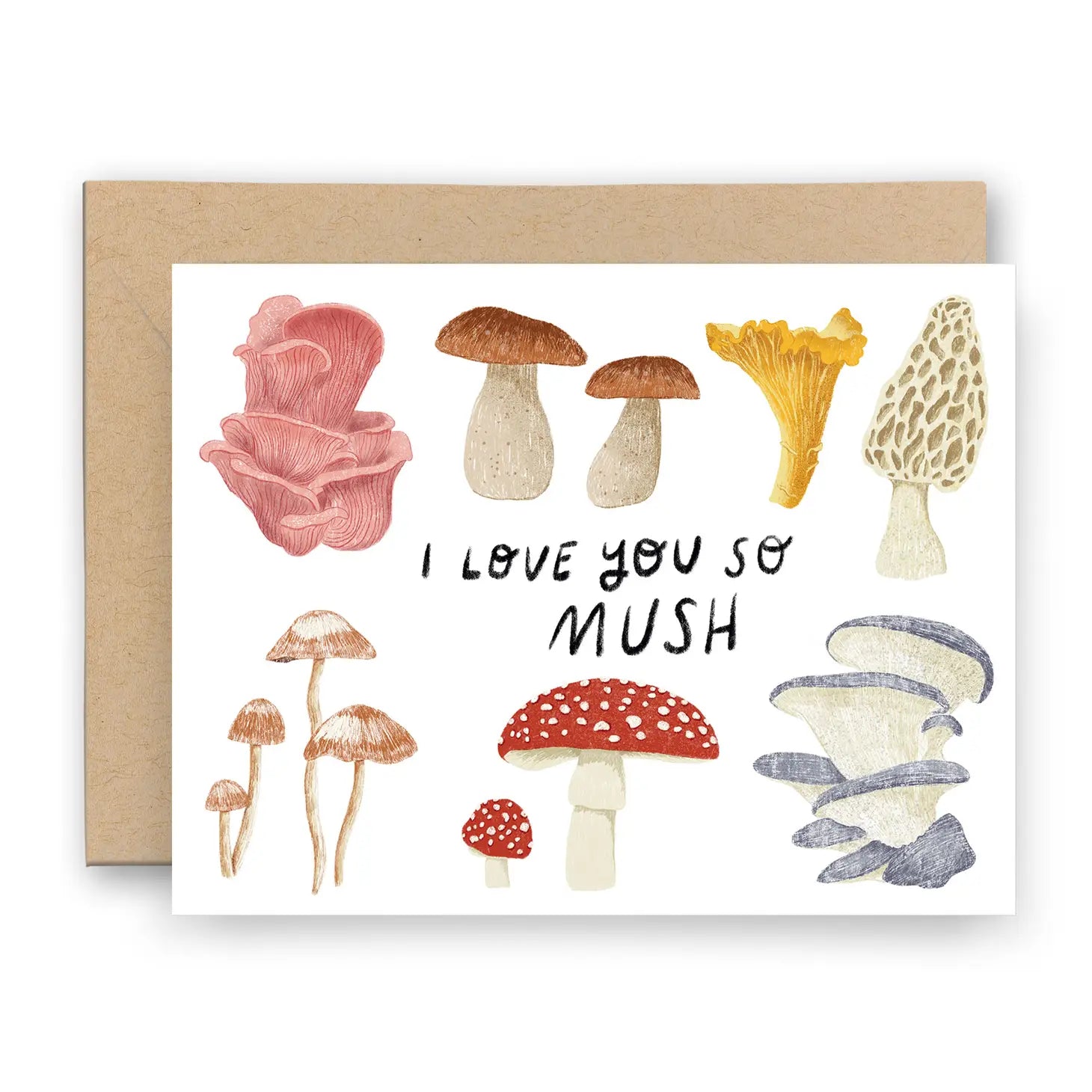 I Love You So Mush Hand-Drawn Card
