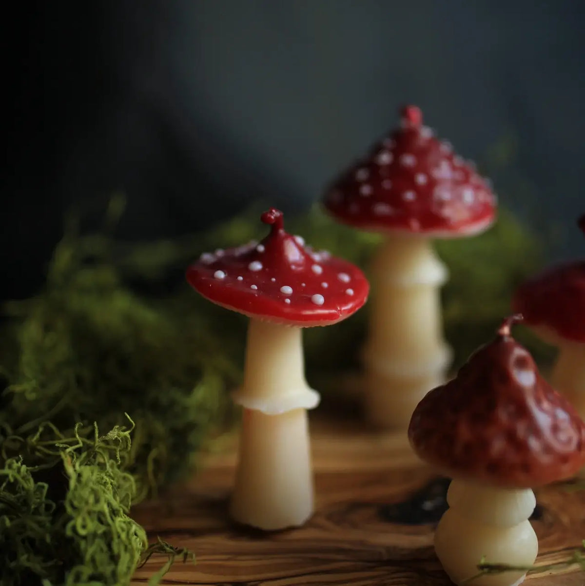 Handmade Beeswax Mushroom Candle