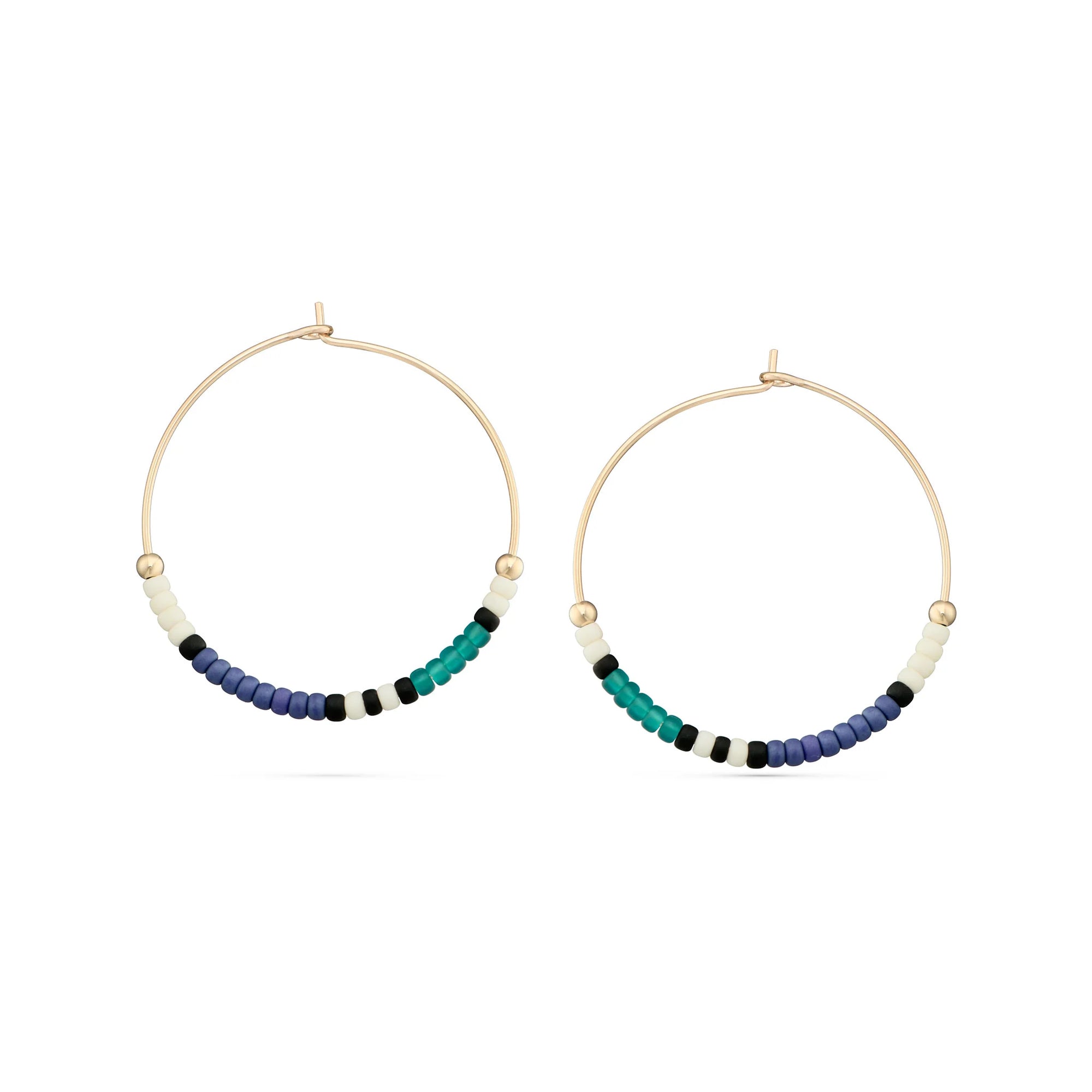 Prisma Beaded Hoops by Baleen