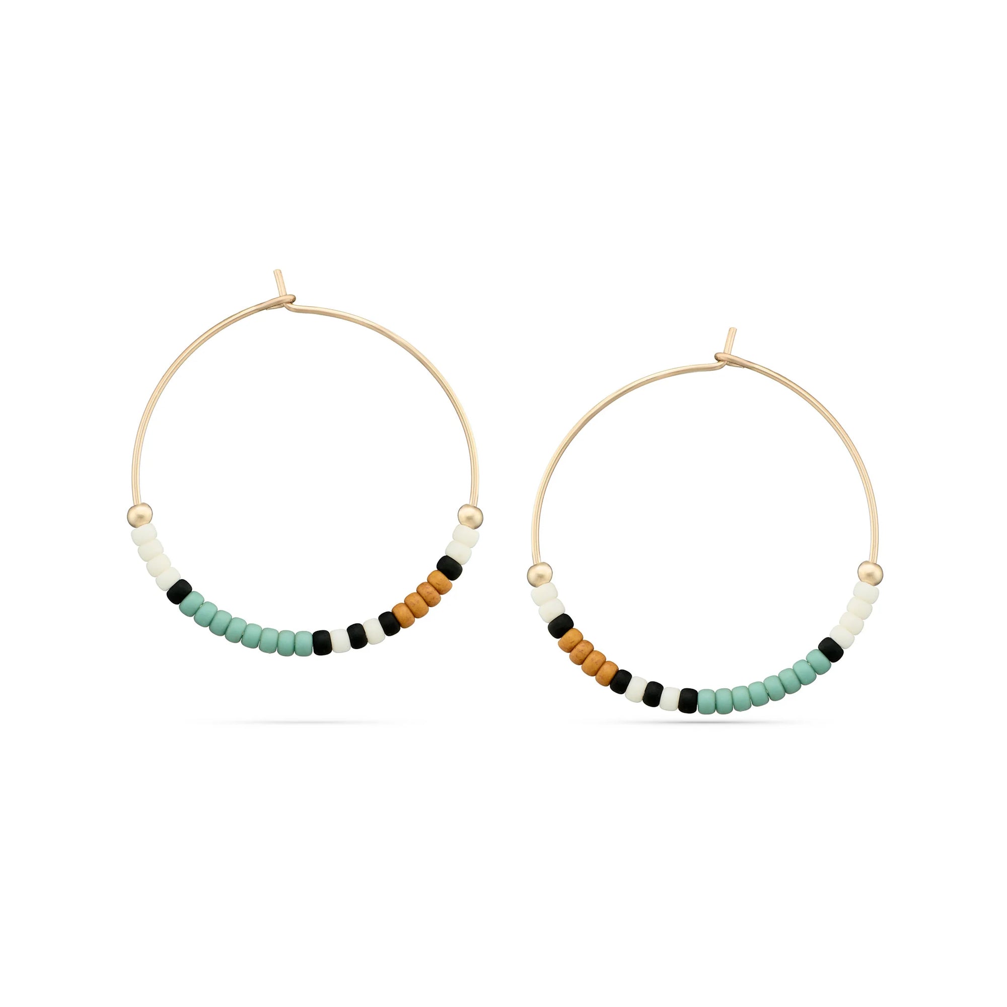 Prisma Beaded Hoops by Baleen